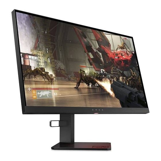 HP OMEN X 25F 240HZ Guide De L'utilisateur