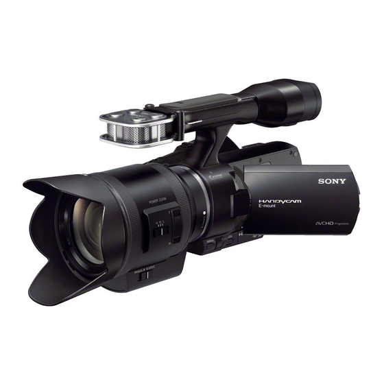 Sony HANDYCAM NEX-VG30 Mode D'emploi