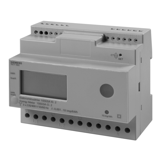 Siemens 7KT1 500 Manuels