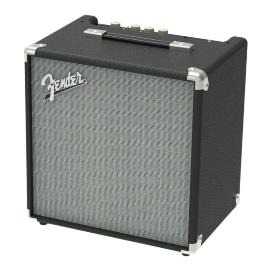 Fender Rumble 25 Mode D'emploi