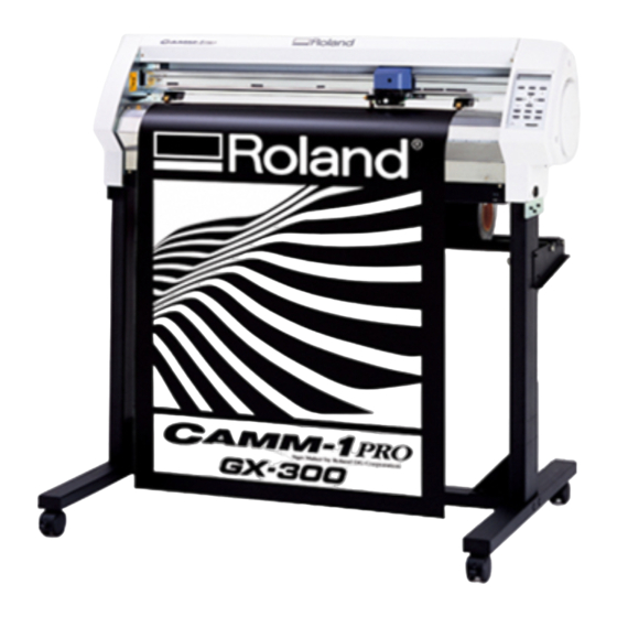 Roland CAMM-1 PRO GX-500 Mode D'emploi
