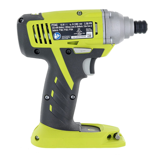 Ryobi P232 Manuel D'utilisation