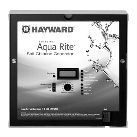 Hayward AquaRite W3AQR15 Manuel Du Propriétaire