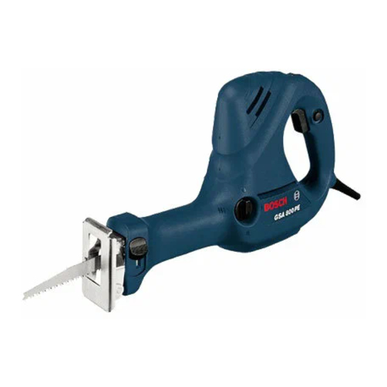 Bosch GSA 800 PE Mode D'emploi