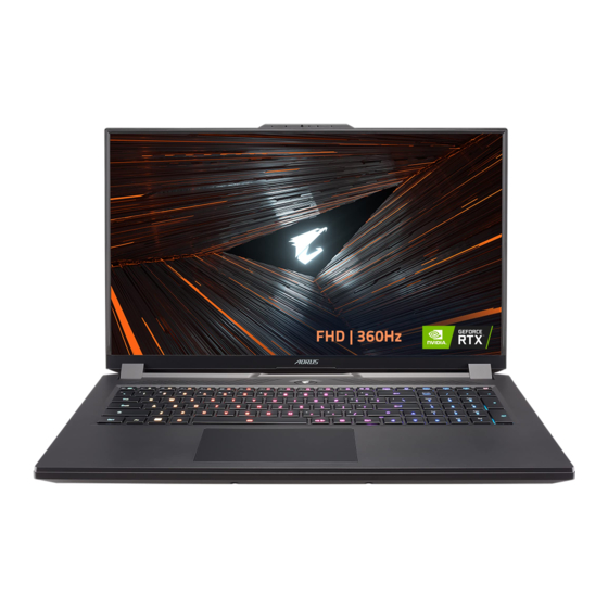 Gigabyte AORUS 17 Serie Guide De Démarrage Rapide