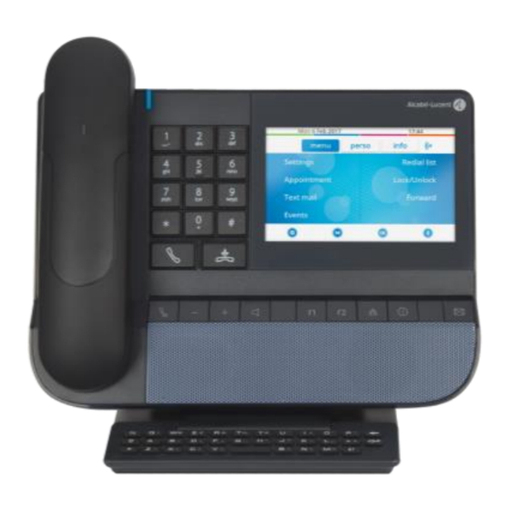 Alcatel-Lucent 8078s Cloud Edition DeskPhone Manuels