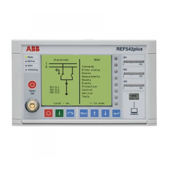 ABB REF 542plus Manuel De L'opérateur