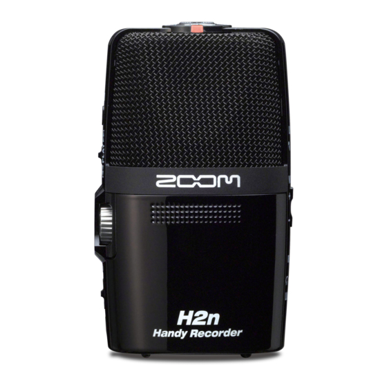 Zoom H2next Guide De Prise En Main