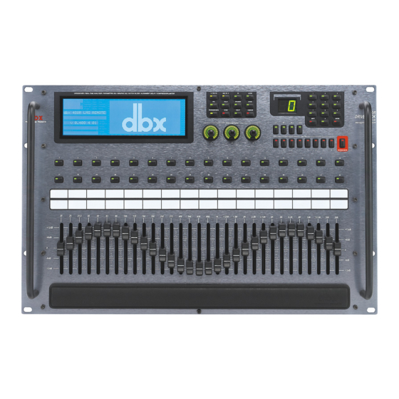 dbx DriveRack 480 Mode D'emploi