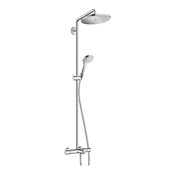 Hansgrohe Croma Select S 280 1jet Showerpipe 26792000 Mode D'emploi / Instructions De Montage