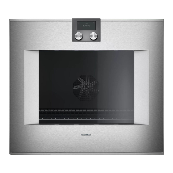 Gaggenau BO 480 6 Serie Notice D'utilisation