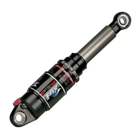 FOX RACING SHOX Float mxr Manuel D'utilisation