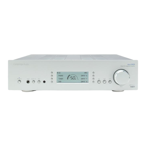 Cambridge Audio azur 840A Mode D'emploi