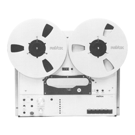 Revox PR99 Mode D'emploi