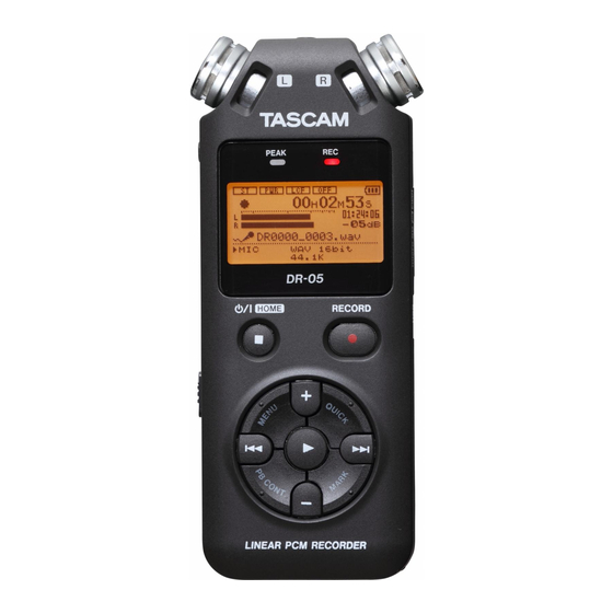 Tascam DR-05 Manuel De Référence