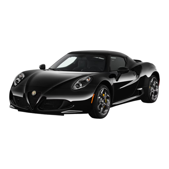 Alfa Romeo 4C 2017 Manuels