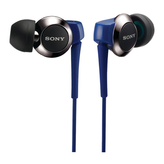 Sony MDR-EX210B Mode D'emploi