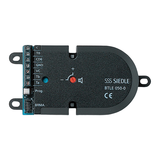 SSS Siedle BTLE 050-03 Information Produit