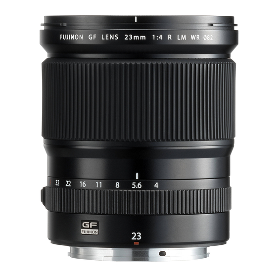 FujiFilm GF23mmF4 R LM WR Manuel Du Propriétaire