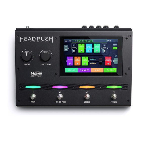 HEADRUSH Gigboard Guide D'utilisation Rapide