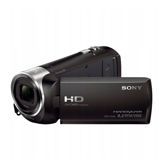 Sony Handycam HDR-CX240 Manuels