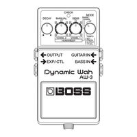 Boss Dynamic Wah AW-3 Mode D'emploi