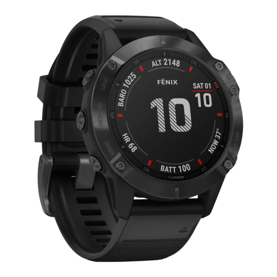 Garmin GAMME FĒNIX 6 PRO Manuel D'utilisation