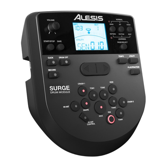 Alesis Surge Drum Module Manuels