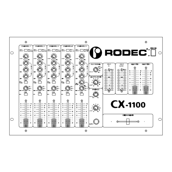 Rodec CX-1100 Mode D'emploi