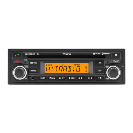 VDO CD9303UB-CV Mode D'emploi