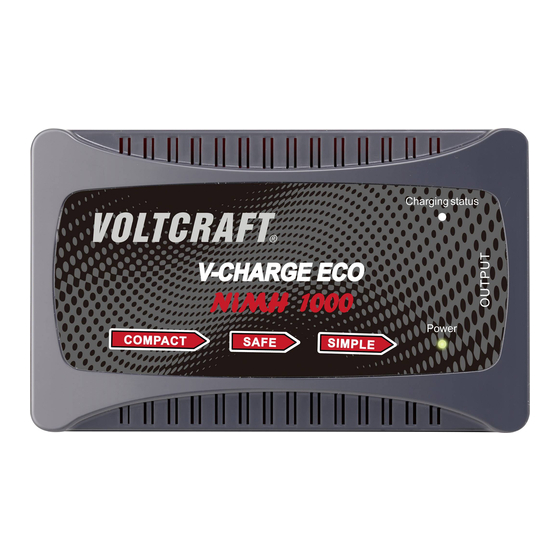 VOLTCRAFT V-CHARGE ECO NIMH 1000 Manuels