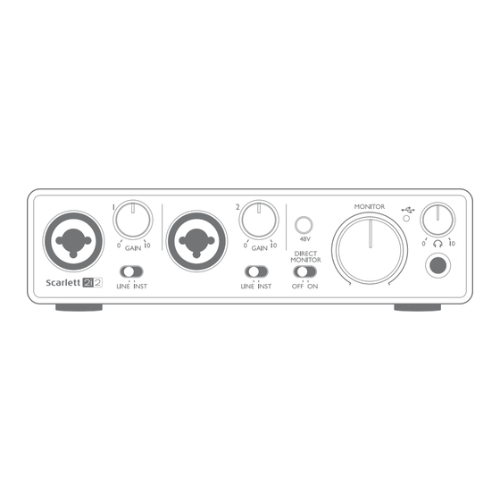 Focusrite Scarlett 2i2 Mode D'emploi