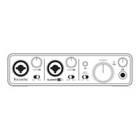 Focusrite Scarlett 2i2 Mode D'emploi