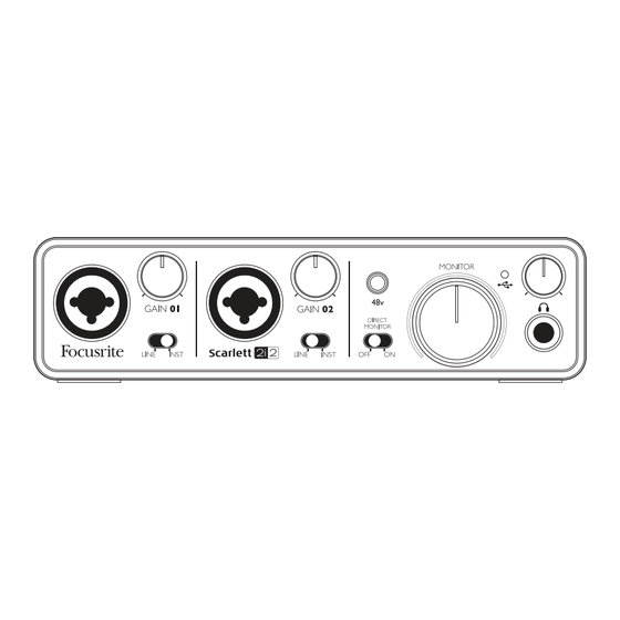 Focusrite Scarlett 2i2 Mode D'emploi