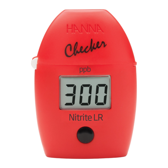 Hanna Instruments Checker HC HI 707 Manuel D'utilisation