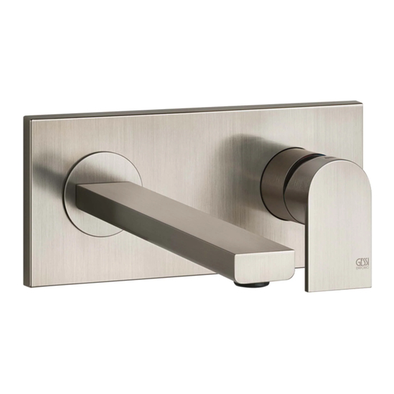 Gessi VIA BIGLI 62092 Instructions D'installation