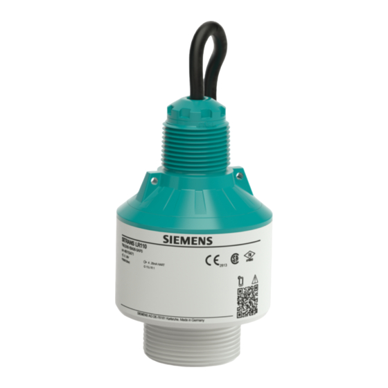 Siemens SITRANS LR110 Instructions De Service
