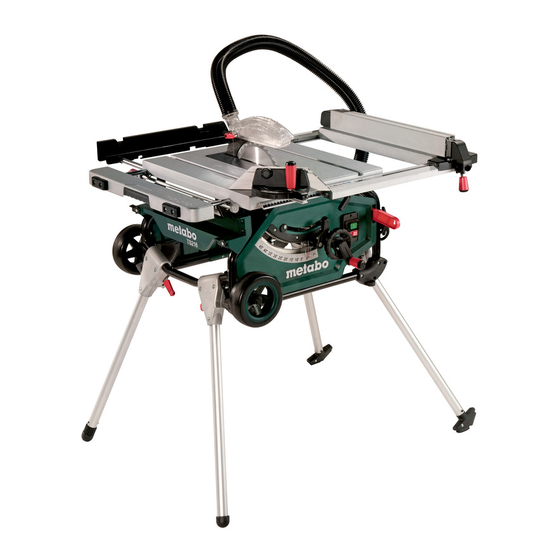 Metabo TS 216 Notice Originale