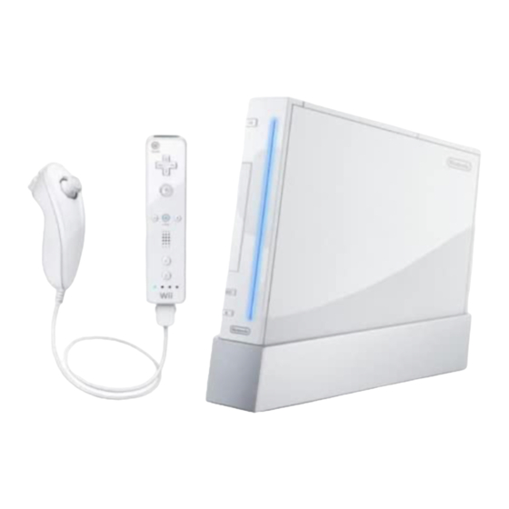 Nintendo Wii Consignes D'installation Et Mode D'emploi