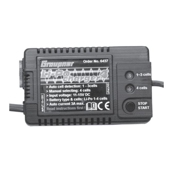 GRAUPNER Li-Po charger 4 Instructions D'utilisation