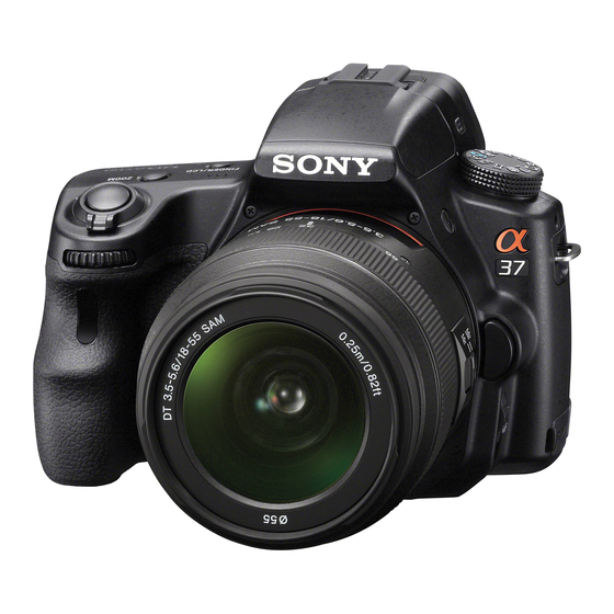 Sony Alpha SLT-A37 Mode D'emploi