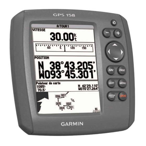 Garmin GPS 158 Manuel D'utilisation