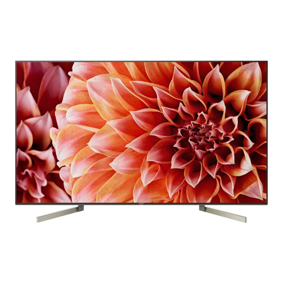 Sony BRAVIA KD-75XF90 Serie Guide De Référence