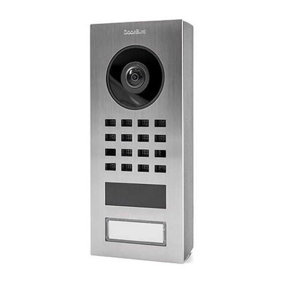 DoorBird D11 Serie Manuel D'installation