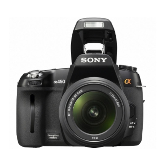 Sony Alpha DSLR-A450 Mode D'emploi