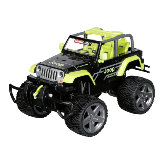 Carrera RC Jeep Wrangler Rubicon Instructions De Montage Et D'utilisation