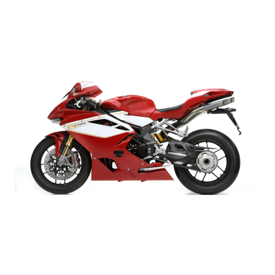 MV Agusta F4 2011 Mode D'emploi