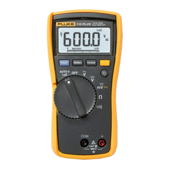 Fluke 110 PLUS Mode D'emploi