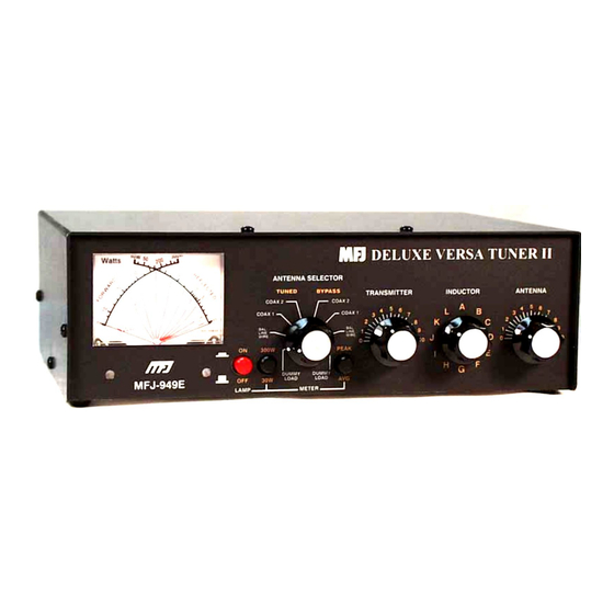 MFJ 949E Versa Tuner II Manuel D'instruction