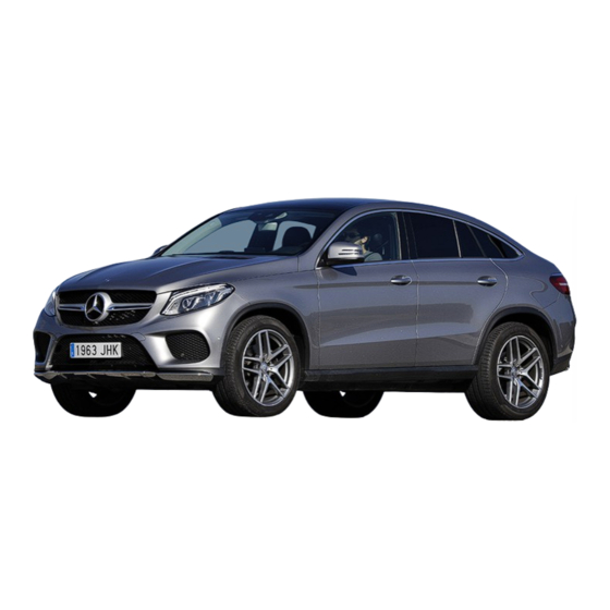 Mercedes-Benz GLE 350 d 4MATIC Coupe 2015 Notice D'utilisation